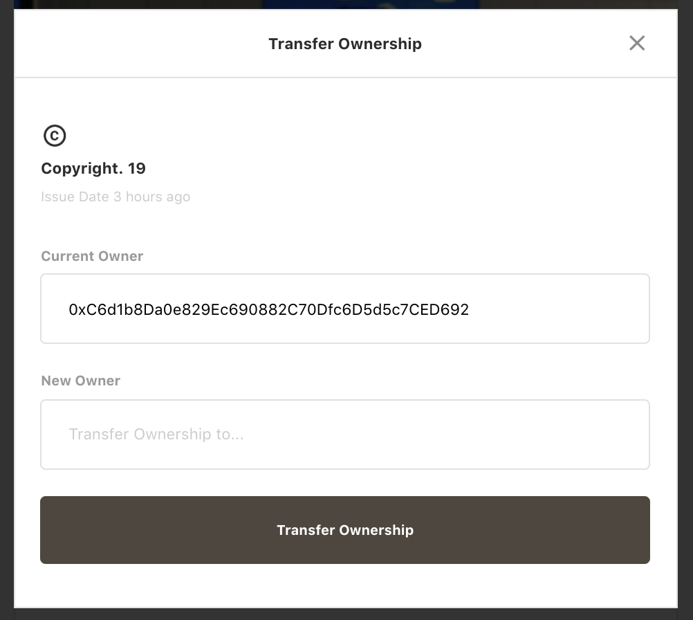 transfer ownership