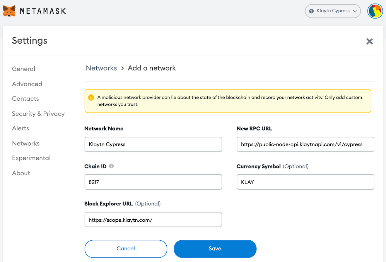 Network Setup and Custom RPC